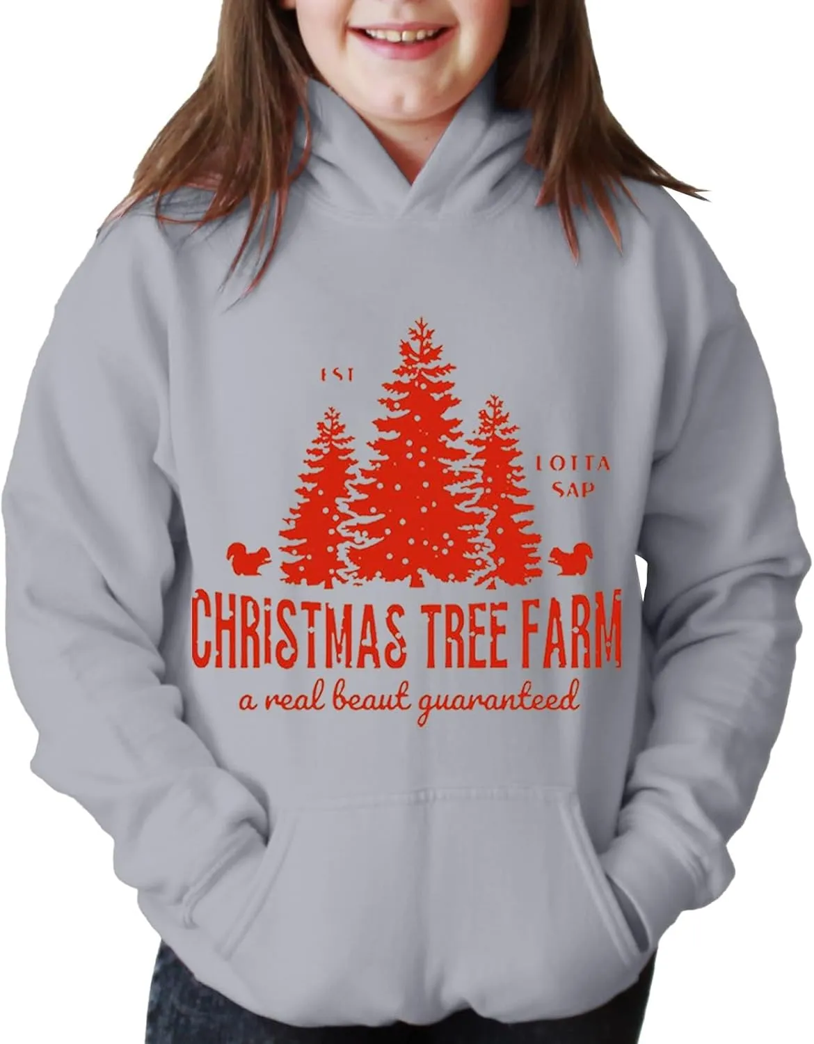 Boys Girls Long Sleeve Hoodie Sweatshirts Kids Christmas Funny Graphic Sweater Oversized Hooded Pullover Tops Outfit
