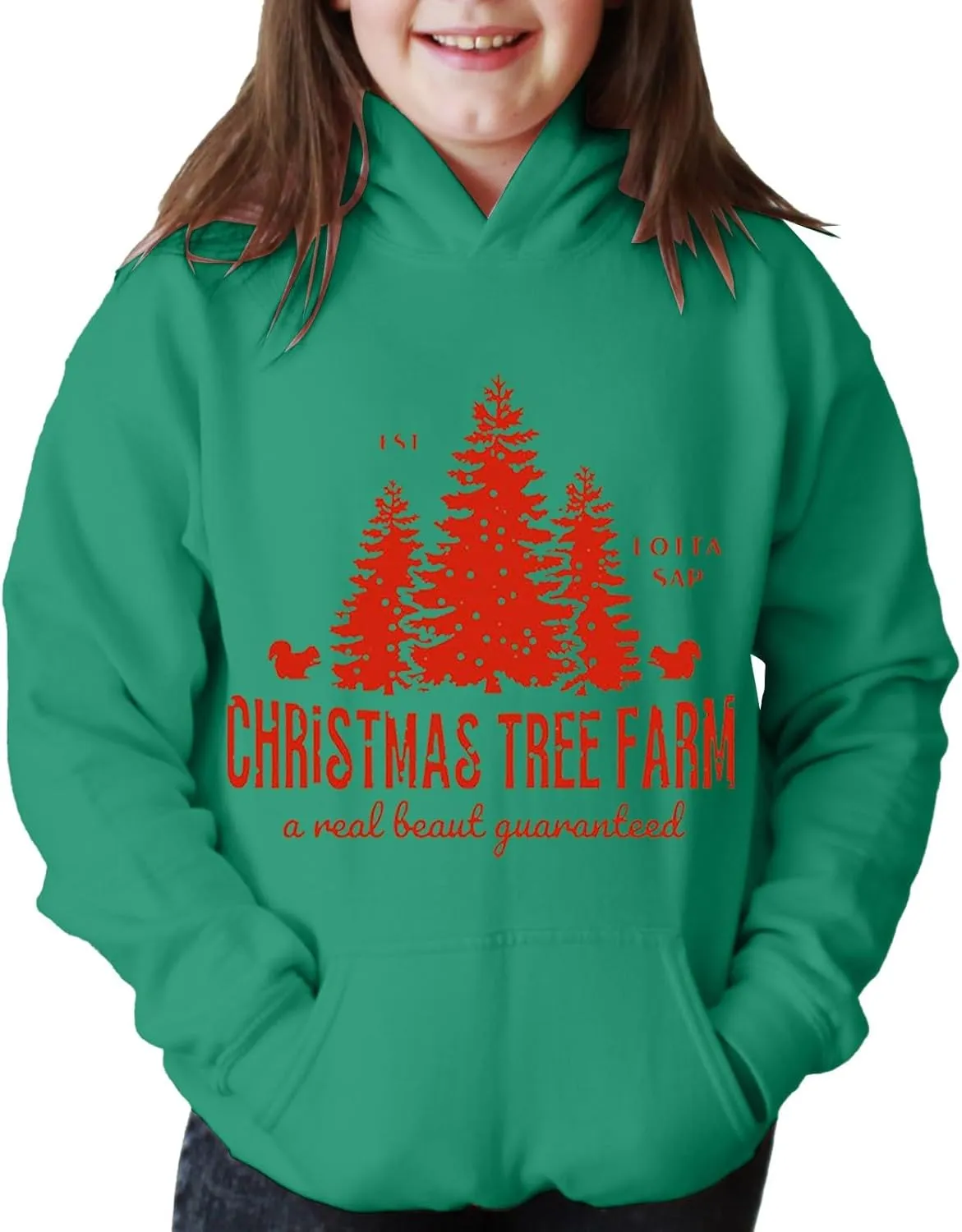 Boys Girls Long Sleeve Hoodie Sweatshirts Kids Christmas Funny Graphic Sweater Oversized Hooded Pullover Tops Outfit