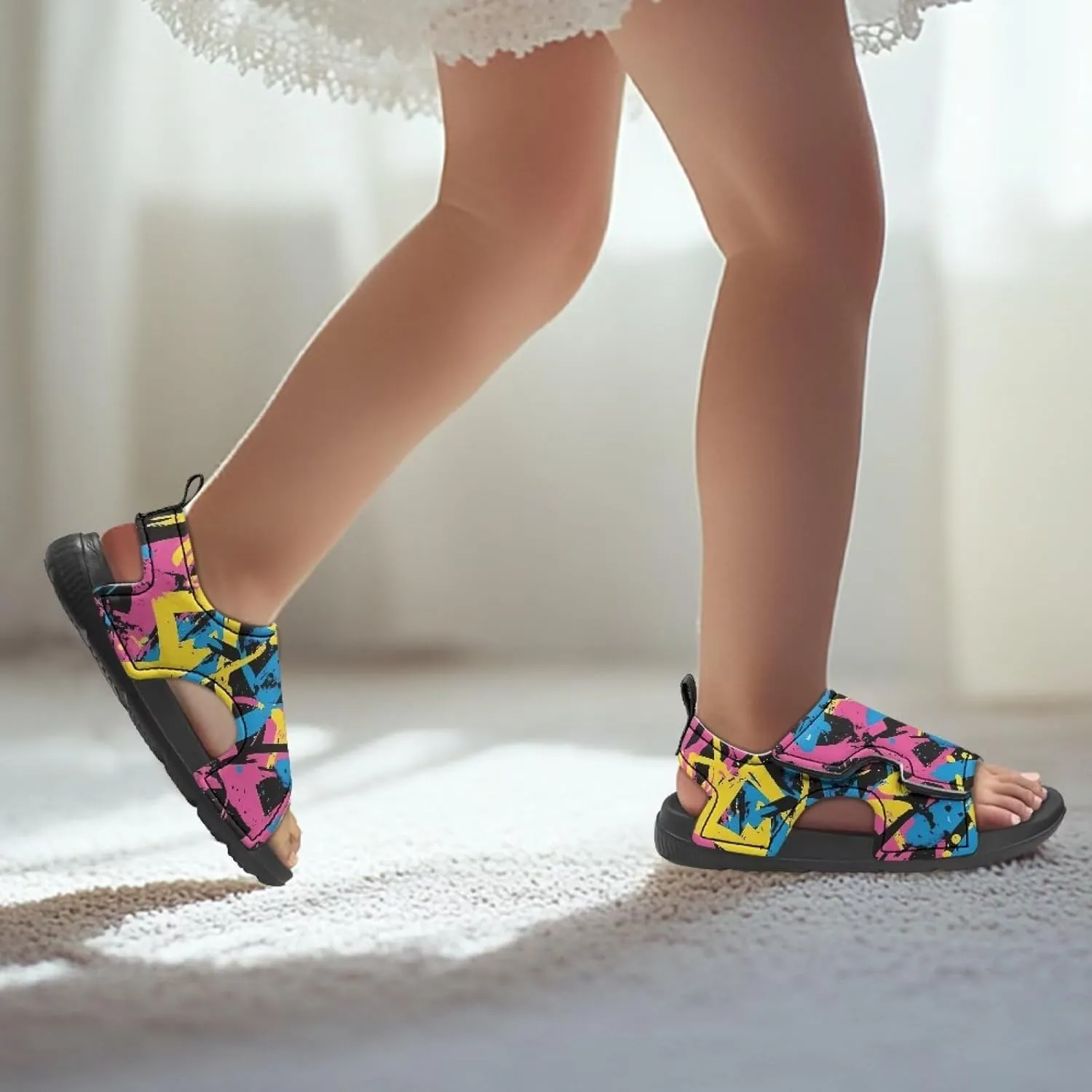 Boys Girls Sandals Open-Toe Summer Outdoor Unisex Child Sport Sandal Children's Daily Commuting Sandals Lightweight (Toddler/Little Kid)