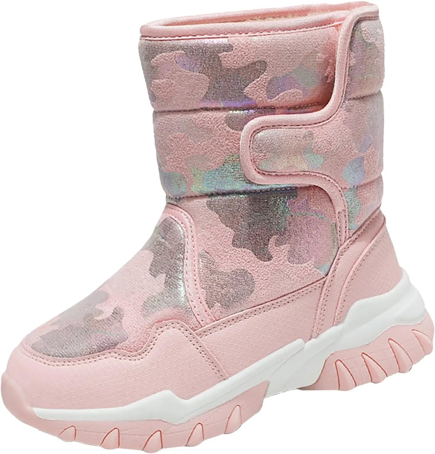 Boys Girls Snow Boots Toddler Water Proof Outdoor Sport Warm Cozy Anti-Slip Cute Ankle Winter Baby Rubber Boots Shoes