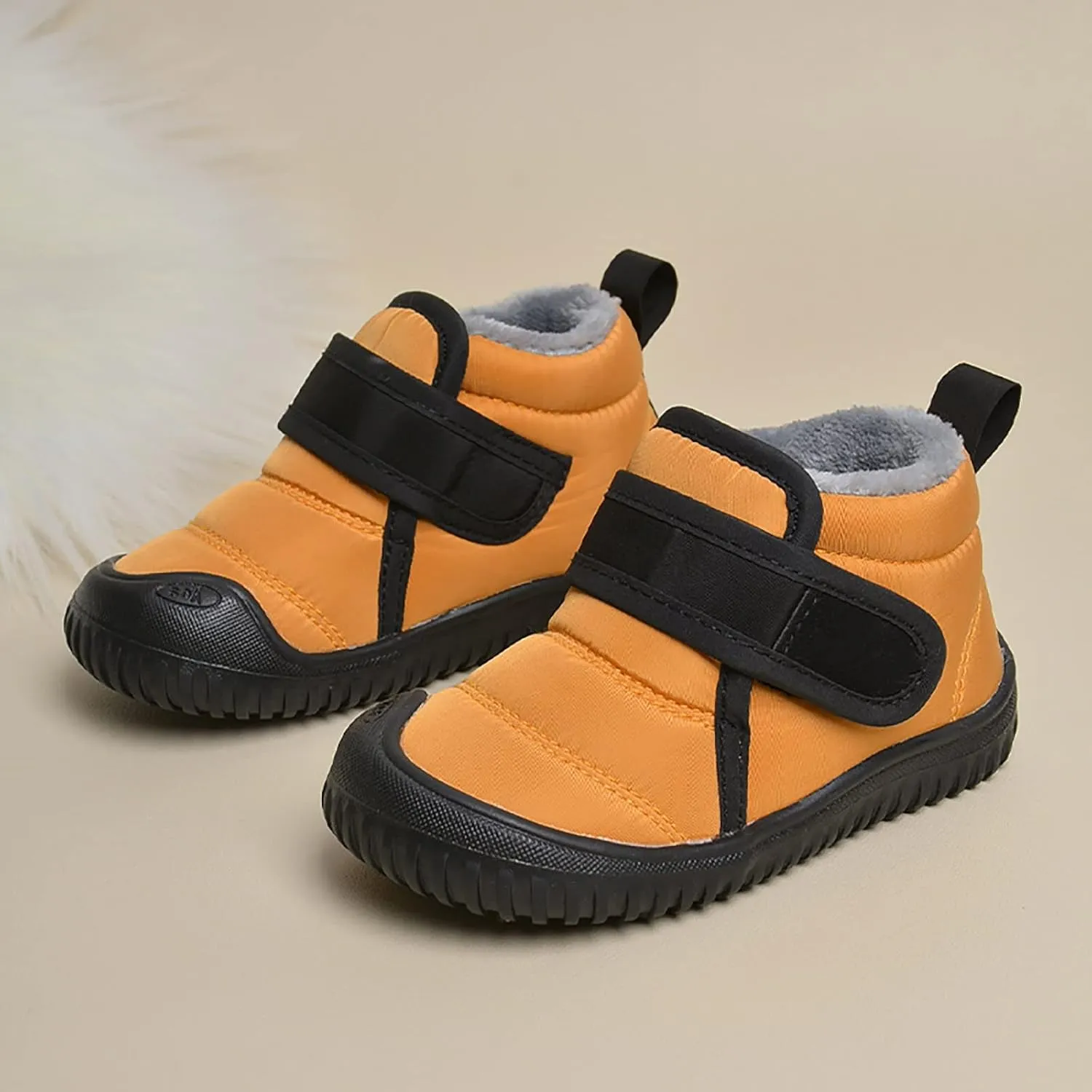 Boys Waterproof Snow Boots Soft Sole Plus Velvet Warm Snow Boots Outdoor Comfortable Winter Shoes