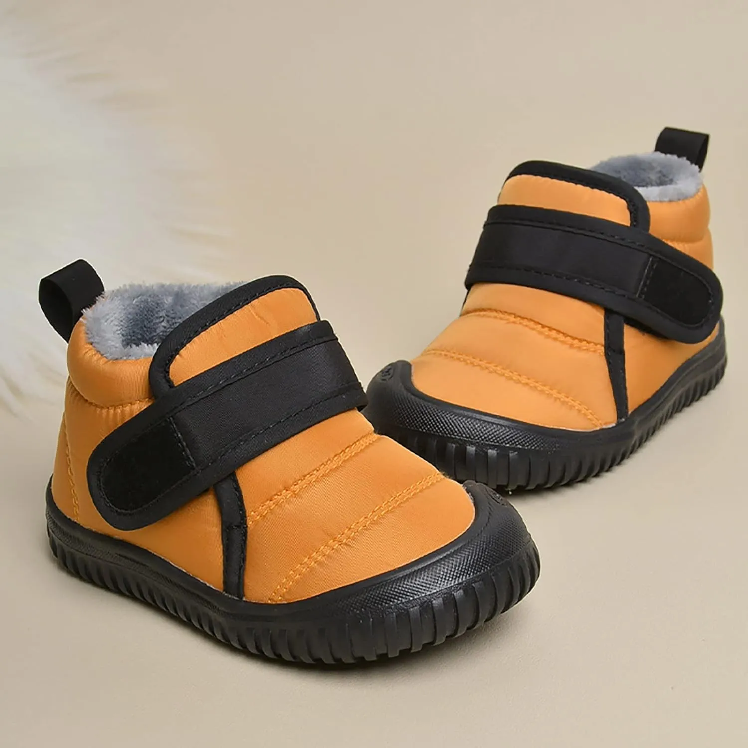 Boys Waterproof Snow Boots Soft Sole Plus Velvet Warm Snow Boots Outdoor Comfortable Winter Shoes