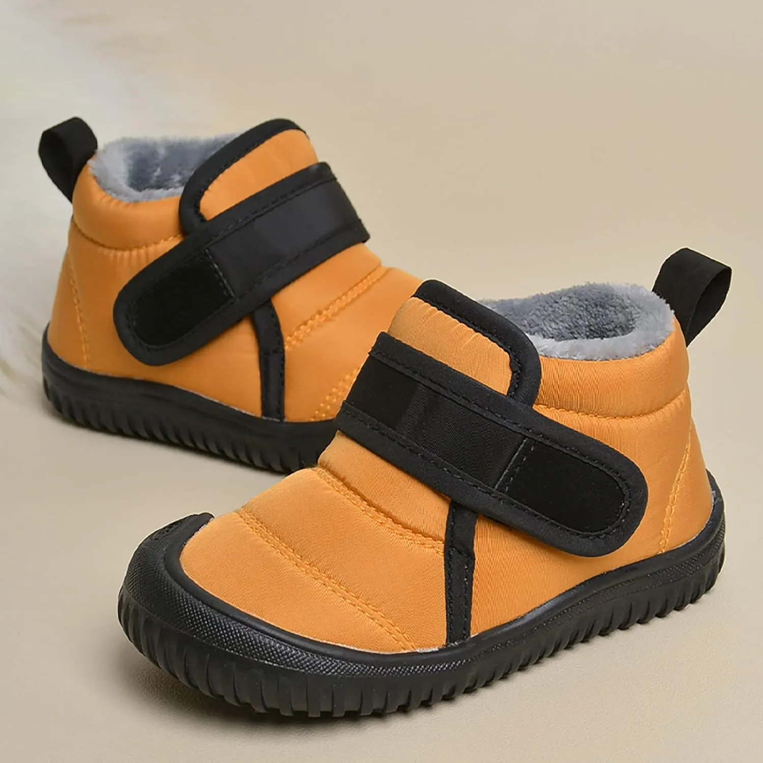 Boys Waterproof Snow Boots Soft Sole Plus Velvet Warm Snow Boots Outdoor Comfortable Winter Shoes
