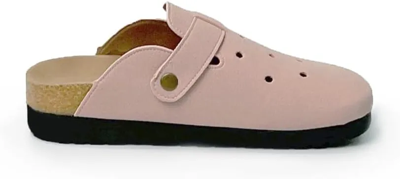 Breathable Women’s Clogs Ventilated Hollow Design Mules with Soft Cork Footbed and Arch Support
