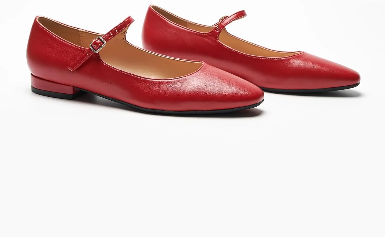C. Paravano Women's Mary Jane Flats | Round Toe Leather Ballet Flats with Adjustable Strap, Dressy and Casual Shoes for Office,Travel,Bridal & Daily Wear