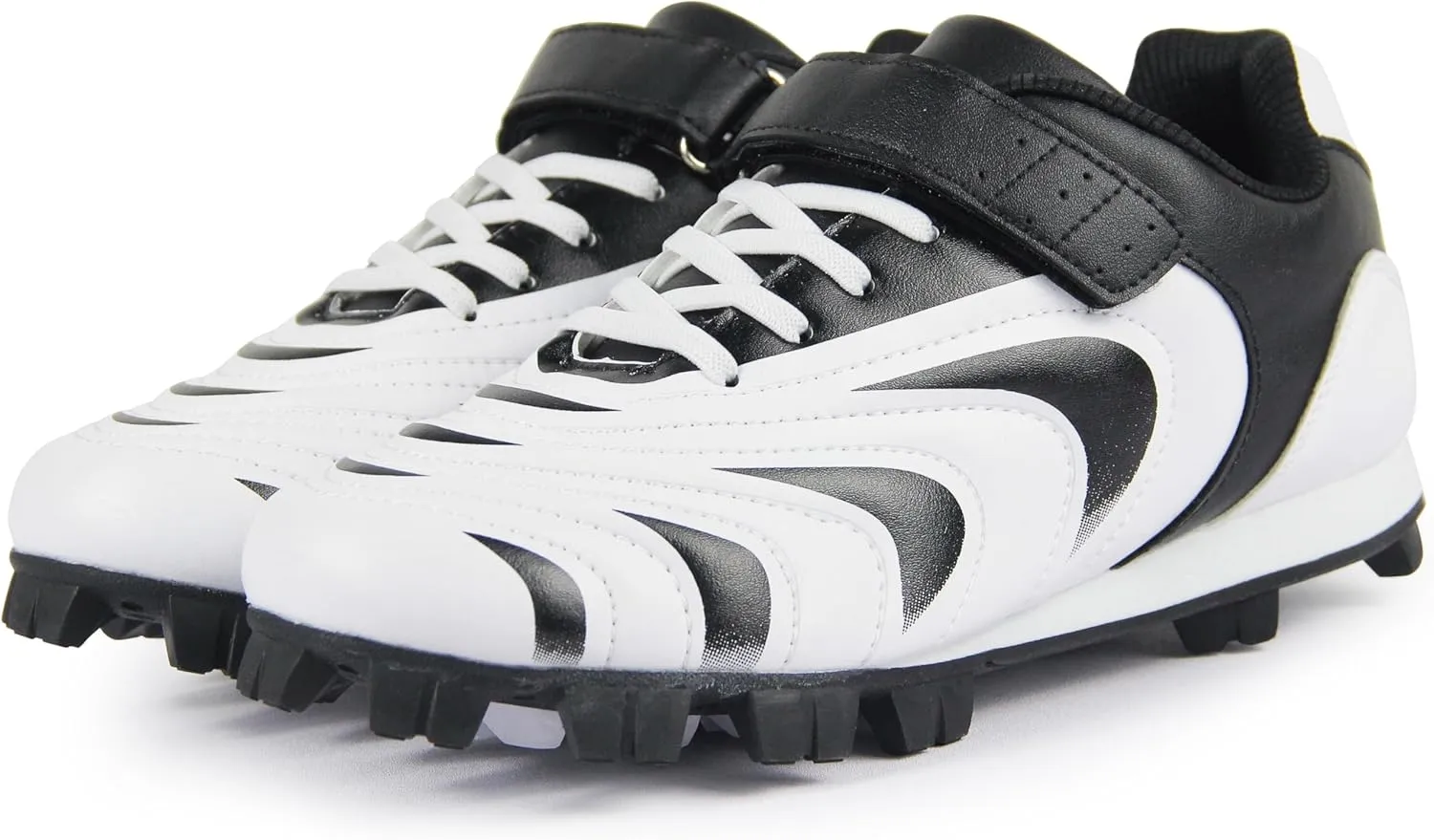 CAMVAVSR Unisex-Child Baseball Cleats Kids Softball Shoes for Boys Girls Rubber Molded Little Children Big Youth Sneakers Easy to Wear Sports Footwear