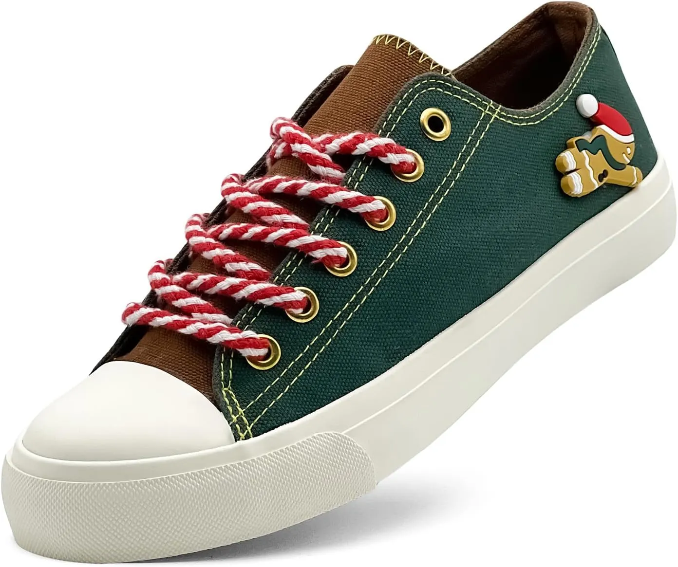 Canvas Shoes for Women Men Sneakers Fashion High Low Tops Christmas Shoes Classic Casual Tennis Running Walking Santa Shoes Unisex