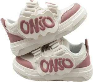 Cartoon Alphabet Shoes Walking Sneakers for Women Y2k Platform Shoes for Women Spring Summer Vacation (White & Pink,4)