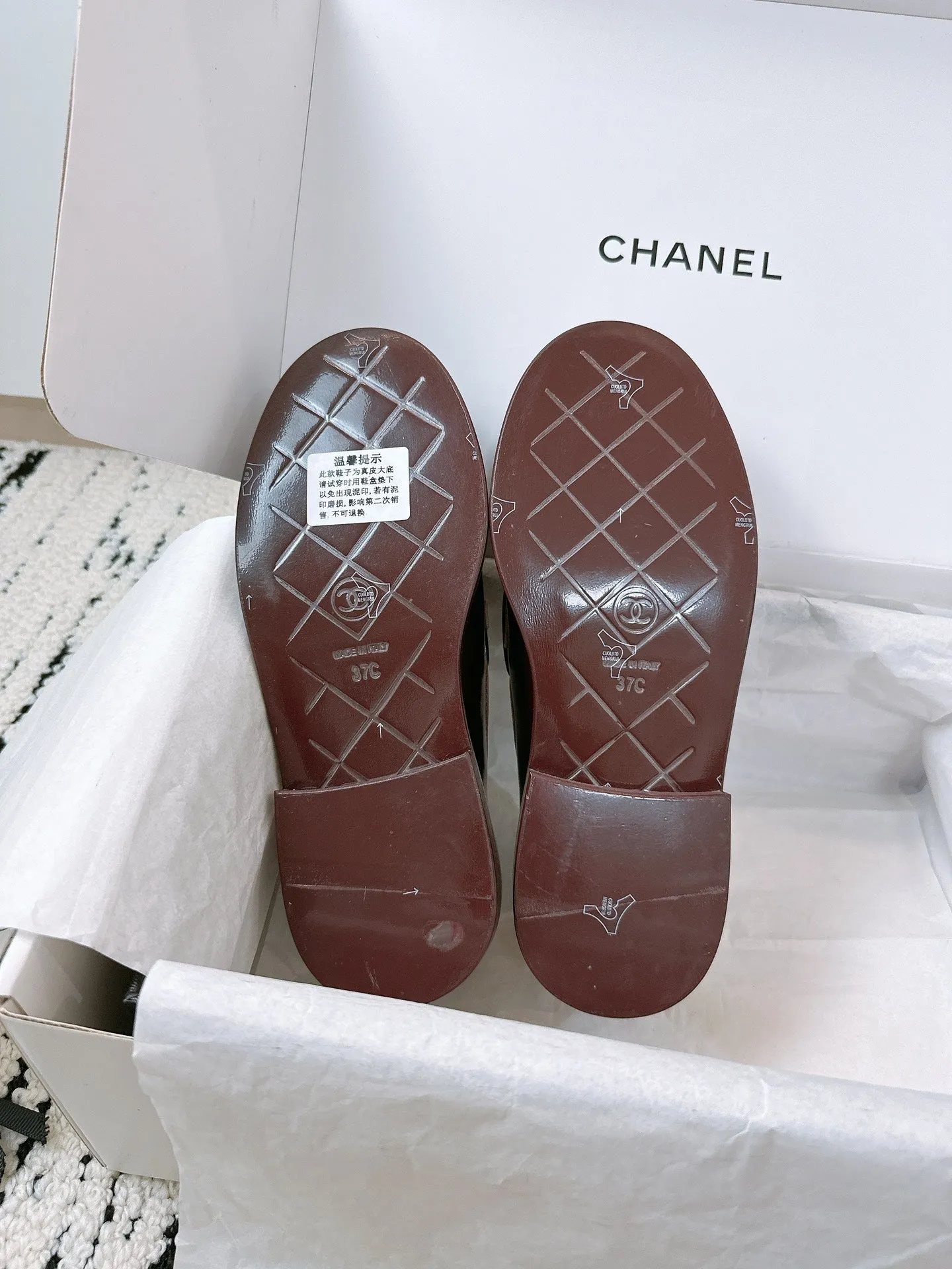 CC Moccasins 25mm In Burgundy Glossy Lambskin 144649