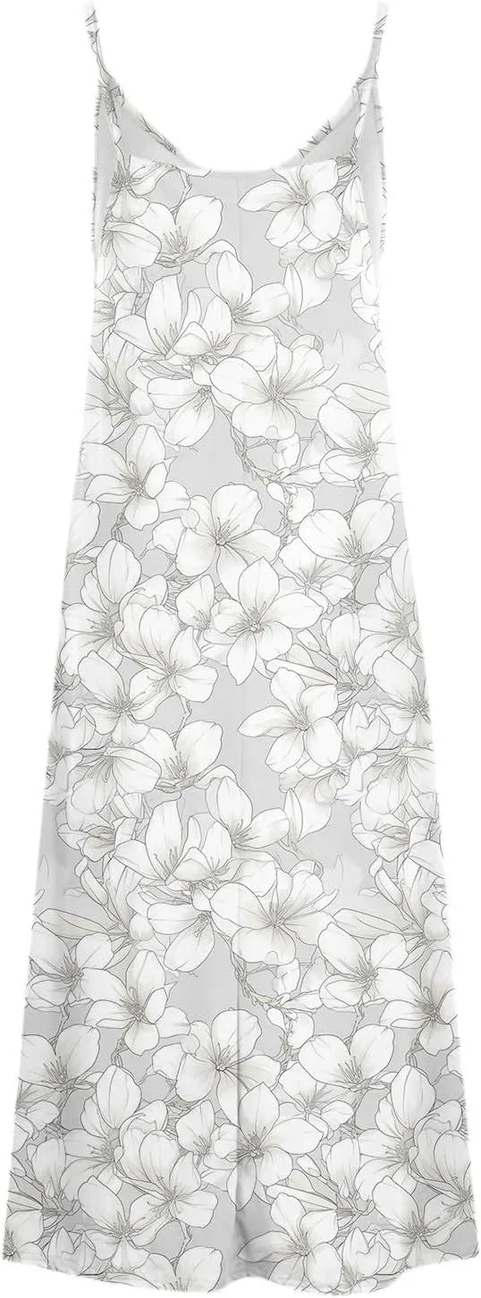 Ceboyel Summer Sundresses for Women 2024 Trendy Casual Floral Sun Dresses Spaghetti Strap Beach Maxi Dress Vacation Outfits