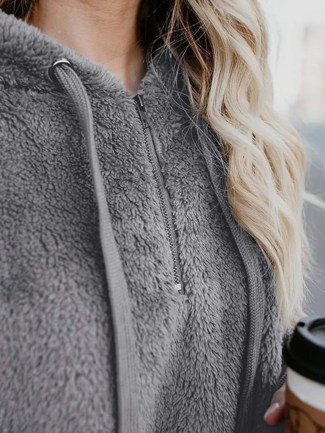Century Star Womens Fuzzy Hoodies Pullover Sport Hoodie Cozy Oversized Pockets Hooded Sweatshirt Athletic Fleece Hoodies
