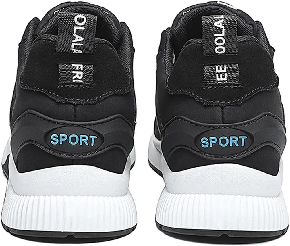 CERYTHRINA Men's Invisible Height Increasing Elevator Shoes 2.36 Inches Taller Lace-up Leather Lightweight Hip Hop Fashion Sneakers