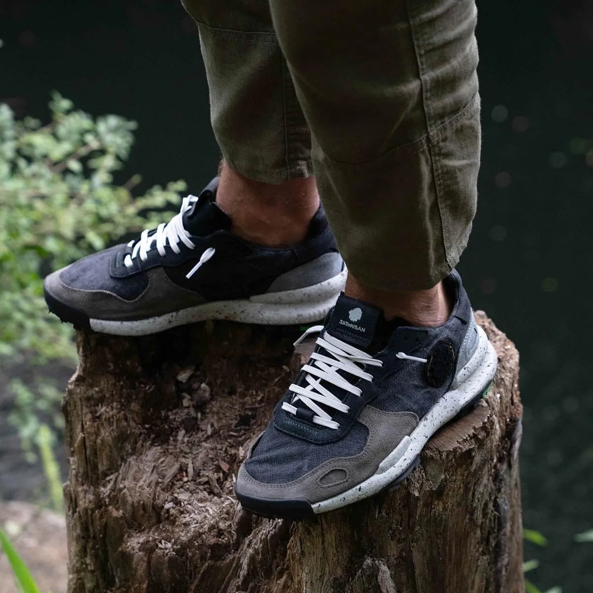 Chacrona Linen - Casual Sneakers for Men & Women - Comfortable & Durable Leather and Linen Sneakers
