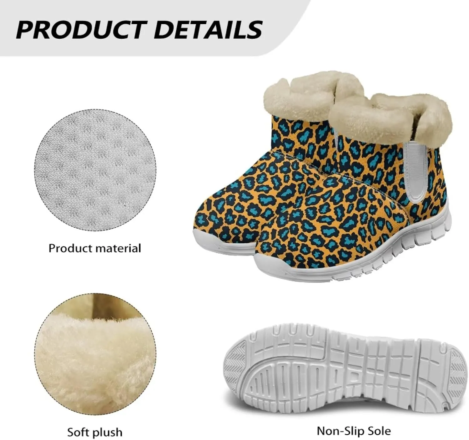 chaqlin Winter Boots Snow Boots Ankle Warm Slip Resistant Boots Flannel Fur Lined Comfy Cold Weather Outdoor Casual Boots