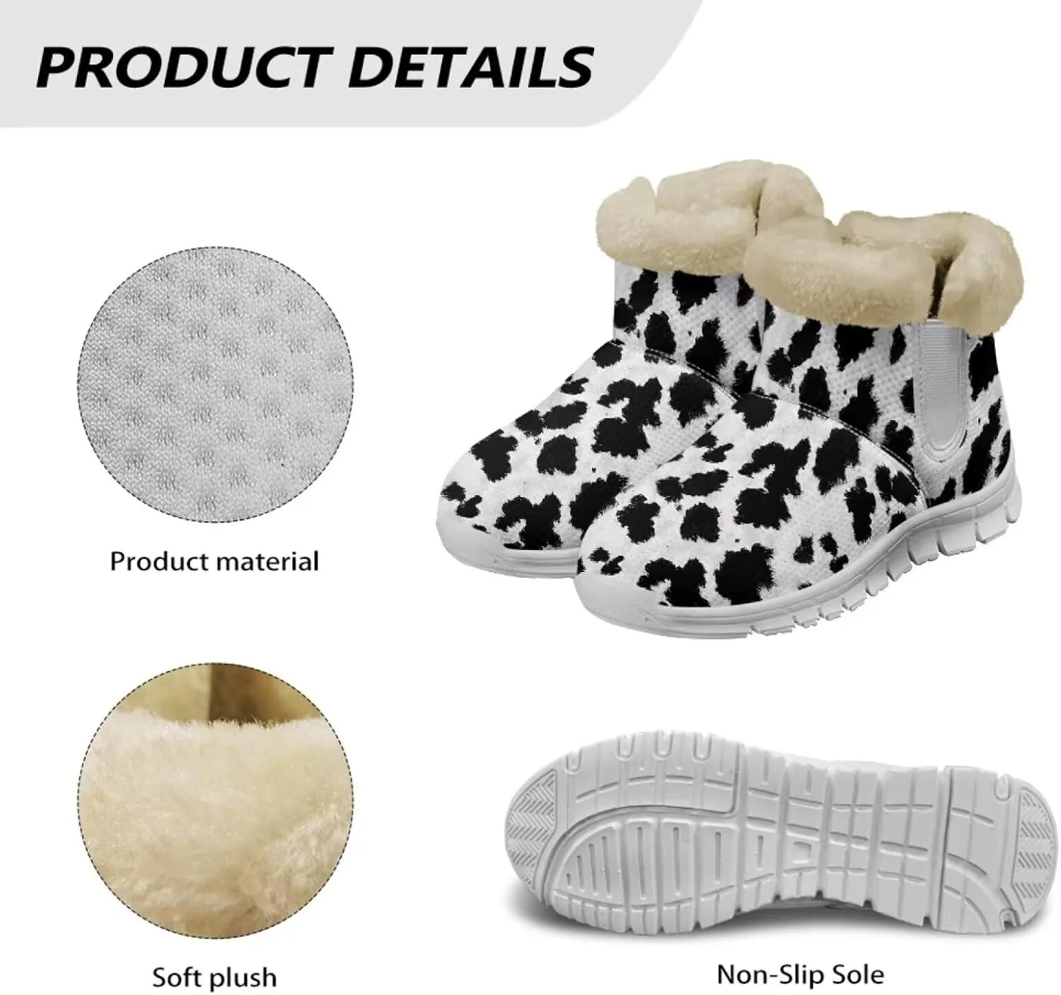 chaqlin Winter Boots Snow Boots Ankle Warm Slip Resistant Boots Flannel Fur Lined Comfy Cold Weather Outdoor Casual Boots