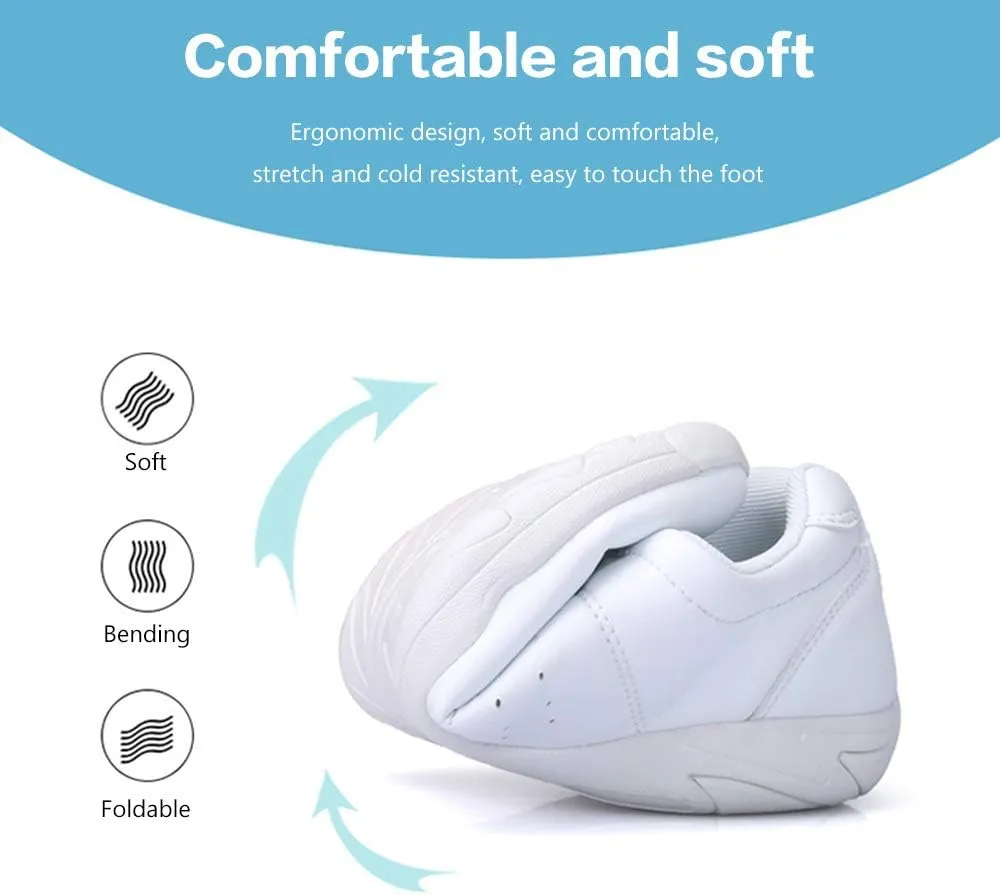 Cheer Shoes for Women White Cheerleading Athletic Dance Shoes Flats Girls Tennis Walking Sneakers