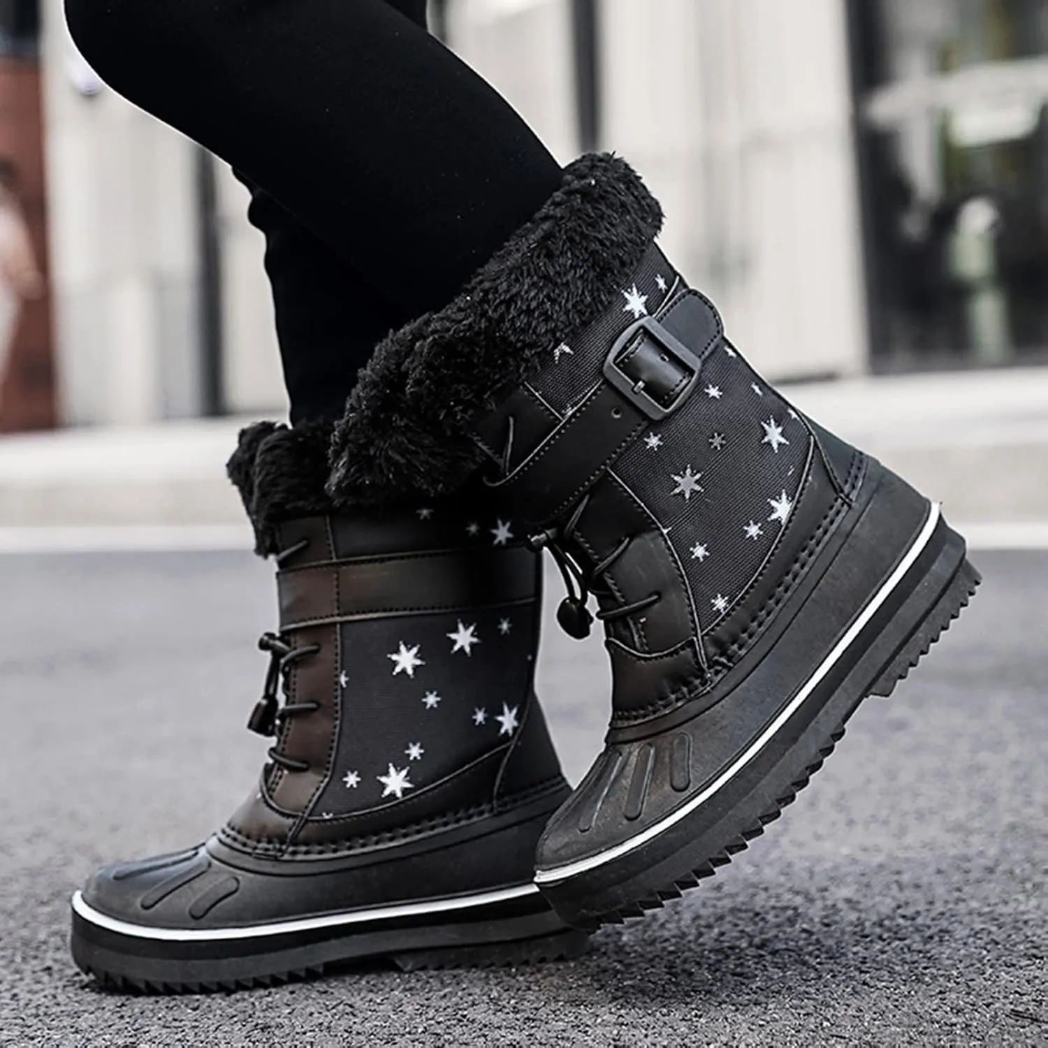 Children Shoes Snow Boots Girls Boys OutdoorBoots Warm Boots With Cotton Snow Boots Big Kids Toddler Leopard Rain Boots