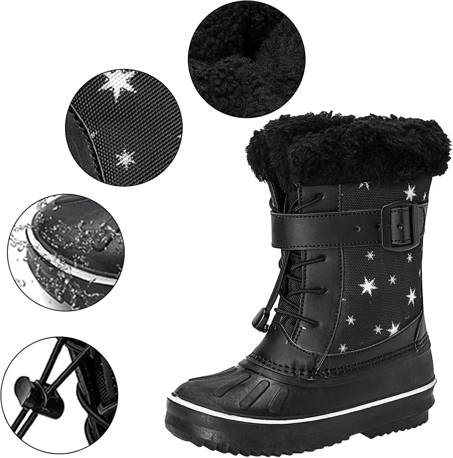 Children Shoes Snow Boots Girls Boys OutdoorBoots Warm Boots With Cotton Snow Boots Big Kids Toddler Leopard Rain Boots