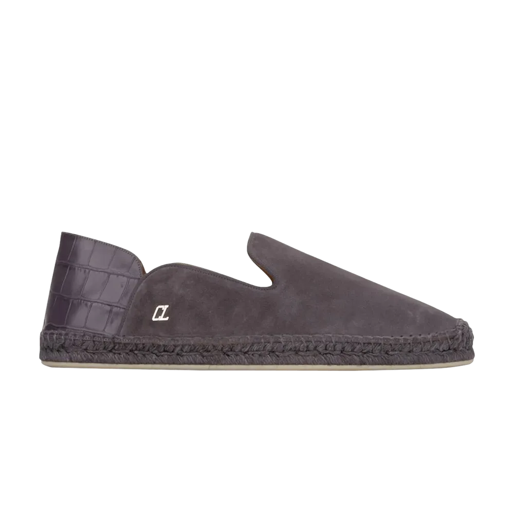 Christian Louboutin Logo-Plaque Detail Espadrilles 'Smoky'