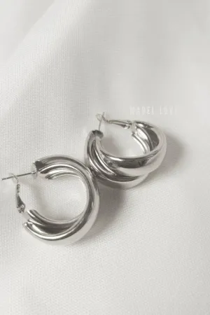 Chunky Double Hoop Earrings