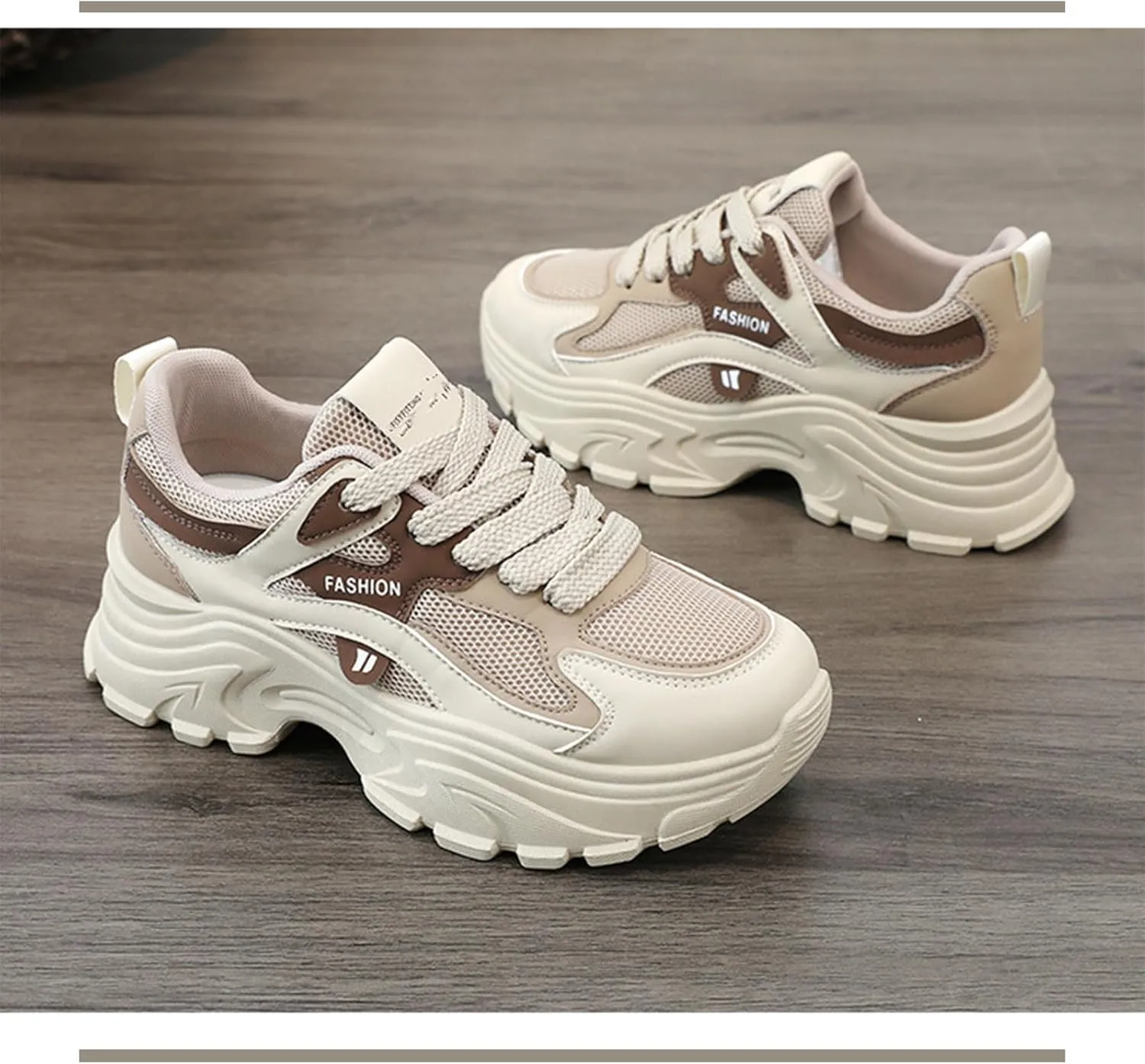 Chunky Platform Sneakers for Women Casual Tennis Walking Shoe Comfortable Breathable Durable Wedge Sneaker Fall Shoes