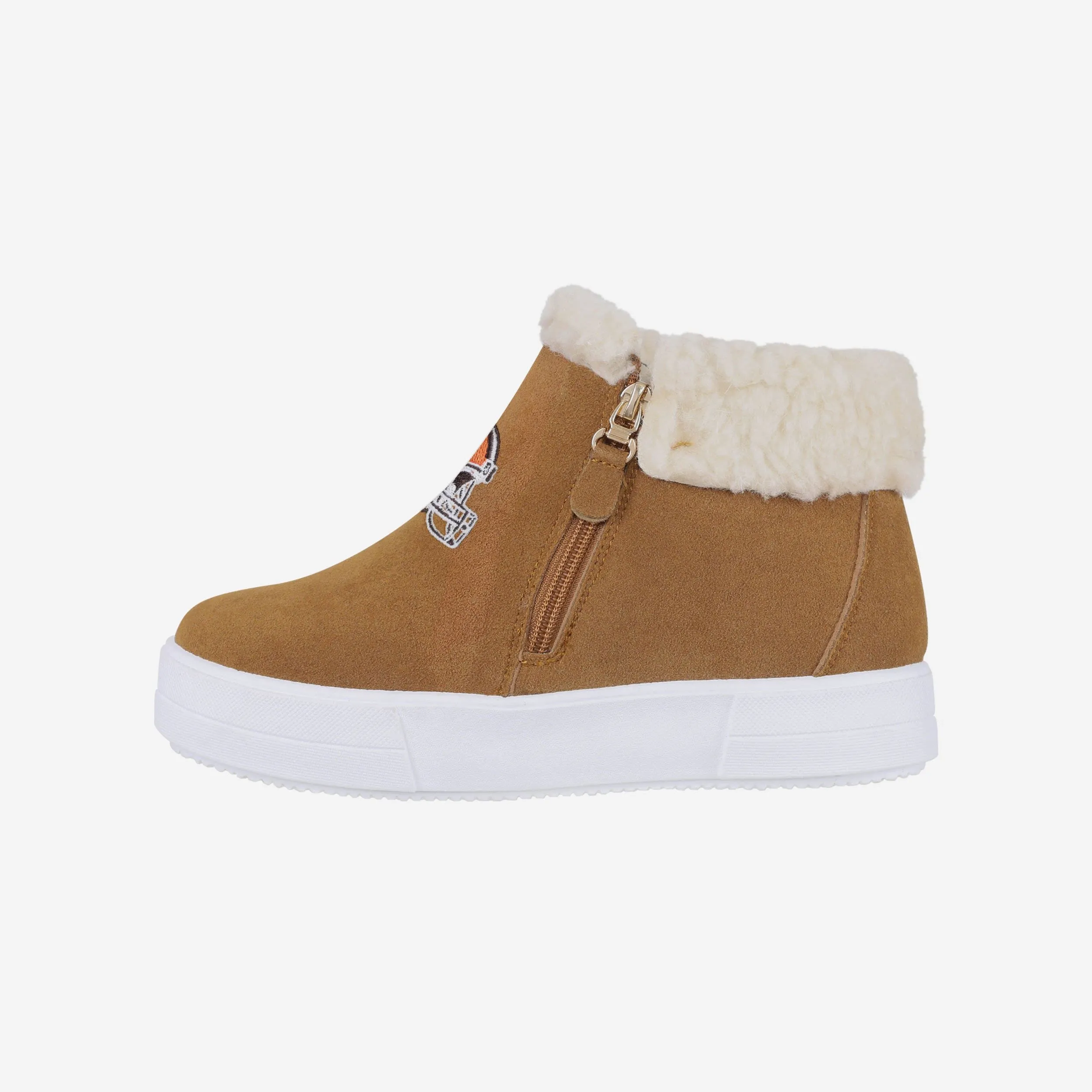 Cleveland Browns Womens Fuzzy Brim Zipper Boot