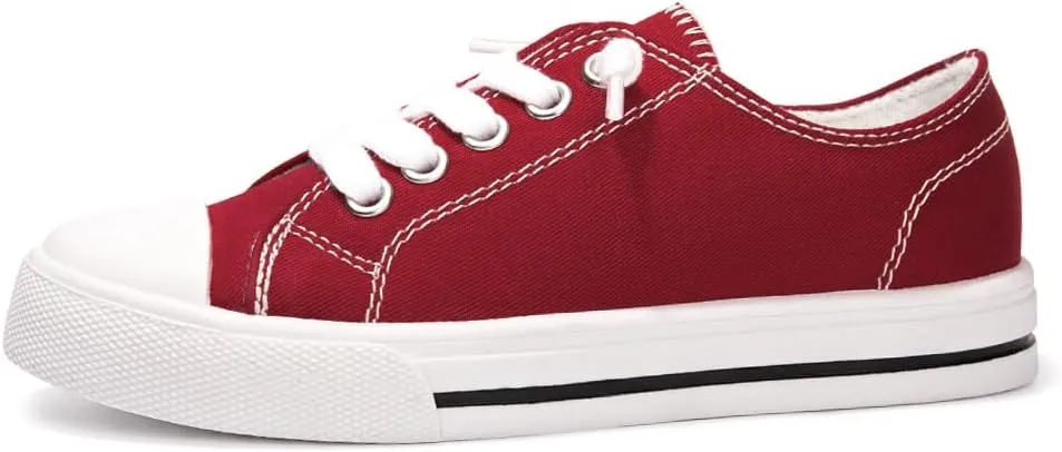 Colgo Boys Girls Sneakers Canvas Lace up Walking Shoes for Little Big Kids Size 11-6