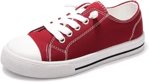 Colgo Boys Girls Sneakers Canvas Lace up Walking Shoes for Little Big Kids Size 11-6