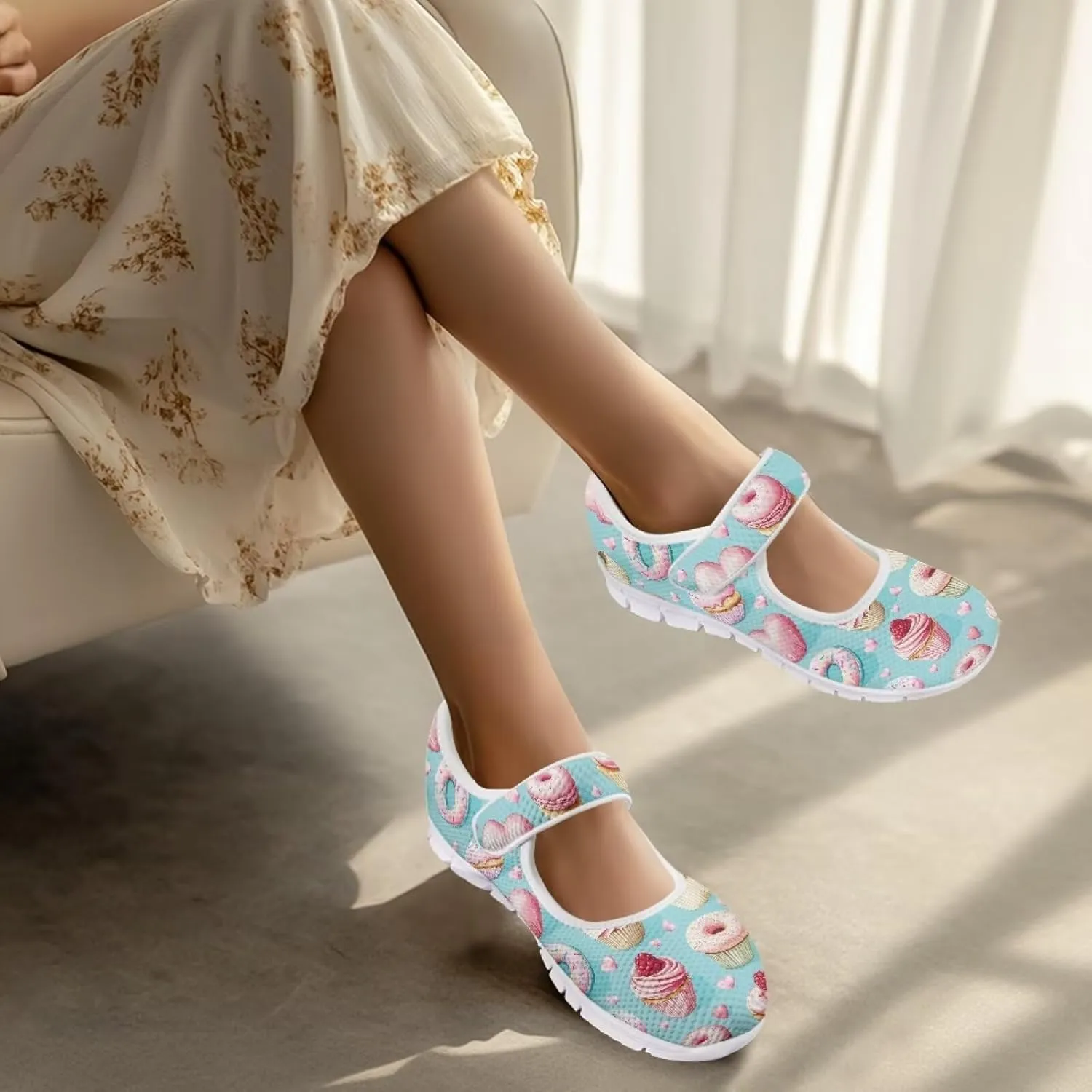 Coloranimal Mary Jane Shoes Women Casual Flat Shoes Women Dress Comfortable Mary Jane Flats Comfortable Walking Shoes Slip On Shoes Footwear