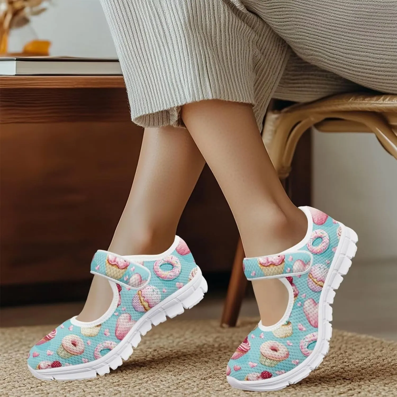 Coloranimal Mary Jane Shoes Women Casual Flat Shoes Women Dress Comfortable Mary Jane Flats Comfortable Walking Shoes Slip On Shoes Footwear