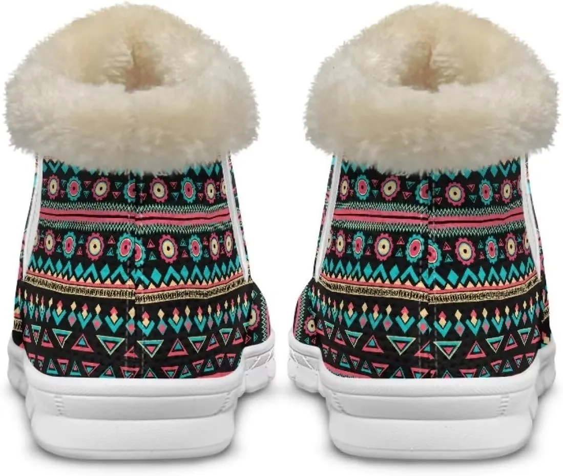 Coloranimal Womens Booties Winter Boots Womens Fuzzy Boots Winter Shoes Warm Fur Lined Snow Boots Ankle Boots Anti Skid Walking Boots