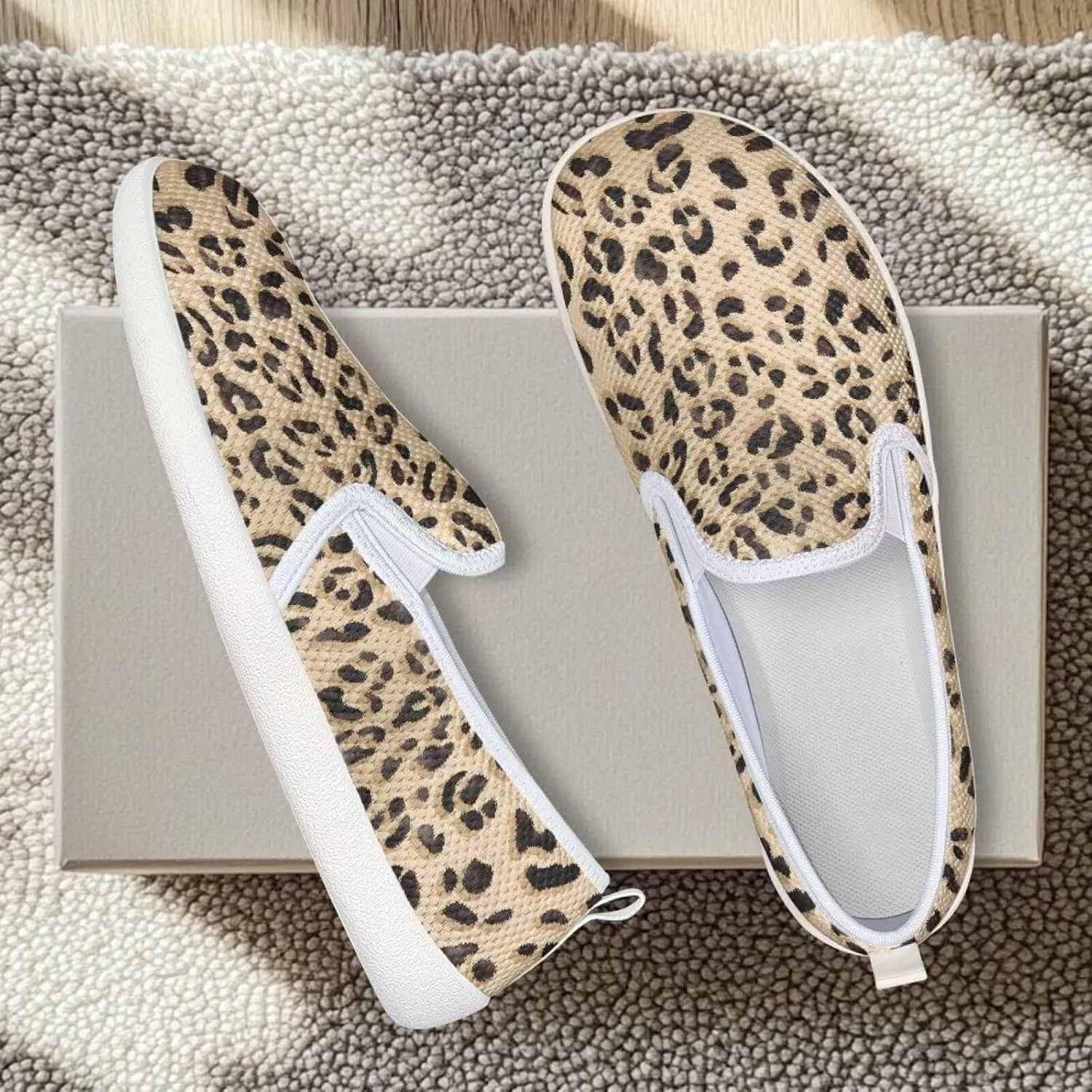 Comfort Casual Shoes for Women Slip On Shoes Wide Width Womens Flats Shoes
