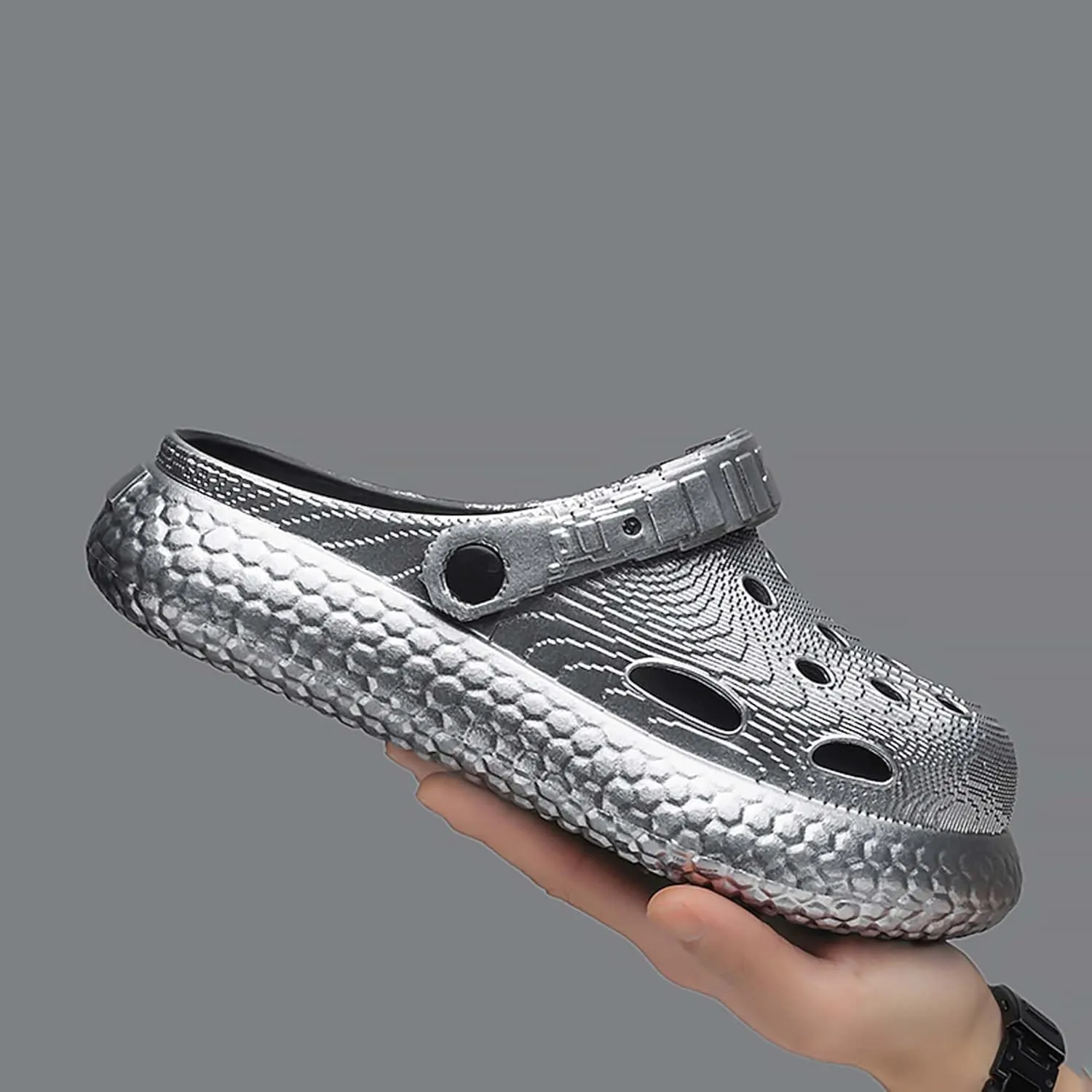 Couple Fashion Comfortable Slippers,Platform Clogs Bathroom Garden Non-slip Hole Breathable Lightweight Sandals Unisex Beach