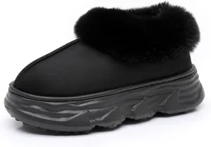 Crazy Lady Womens Winter Slippers Platform Fuzzy Outdoor Indoor Shoes Mini Boots