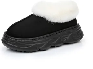 Crazy Lady Womens Winter Slippers Platform Fuzzy Outdoor Indoor Shoes Mini Boots