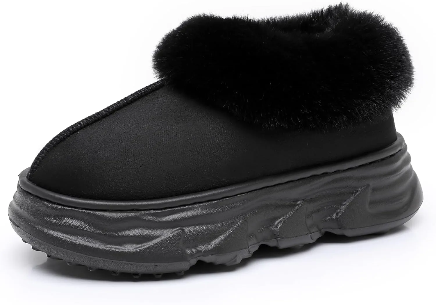 Crazy Lady Womens Winter Slippers Platform Fuzzy Outdoor Indoor Shoes Mini Boots