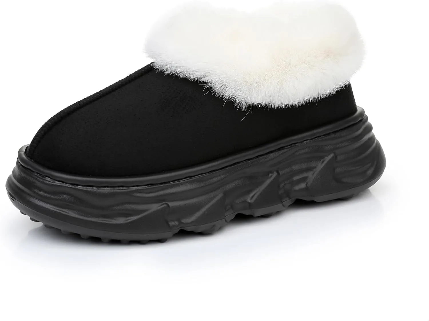 Crazy Lady Womens Winter Slippers Platform Fuzzy Outdoor Indoor Shoes Mini Boots