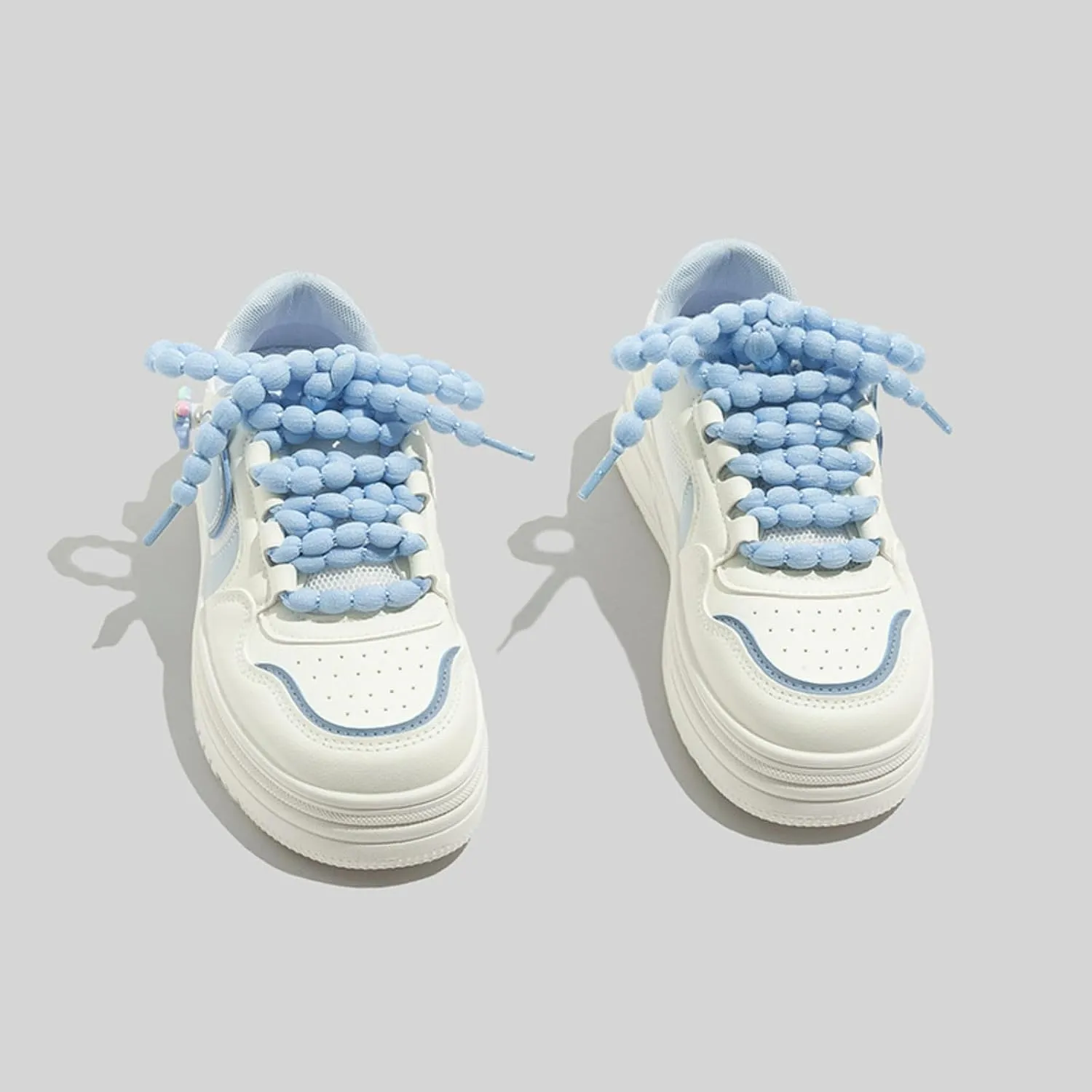 Cute Apple Sneakers for Women Lace-Up Platforms Cartoon Girl Cat & Fish Skate Shoes Thick Sole Height Increase Walking Cute Shoes