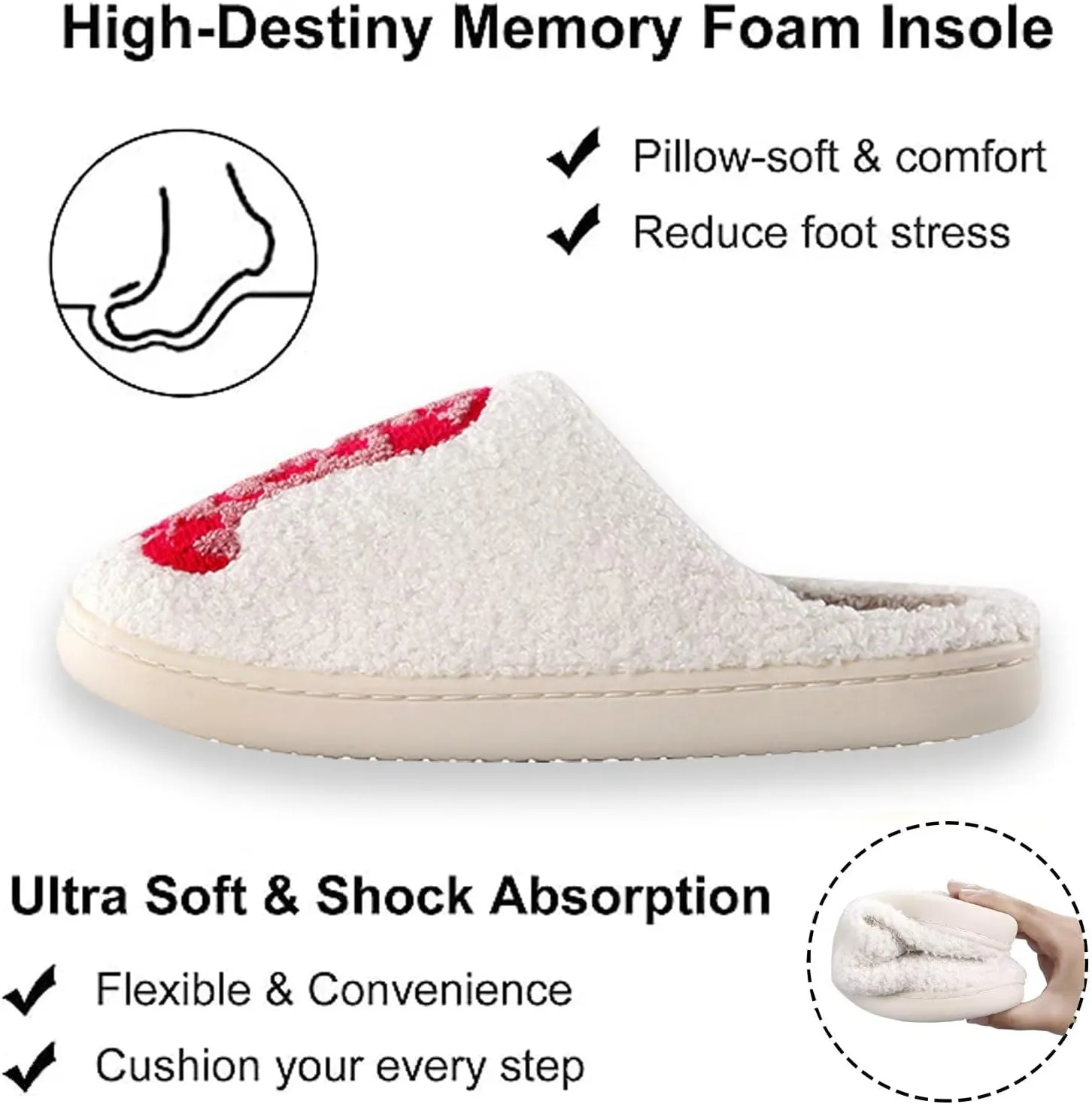 Cute Cowgirl Cowboy Hat Boots Embroidered Slipper Fuzzy Cozy Memory Foam House Shoes for Women Men Indoor Home Slippers