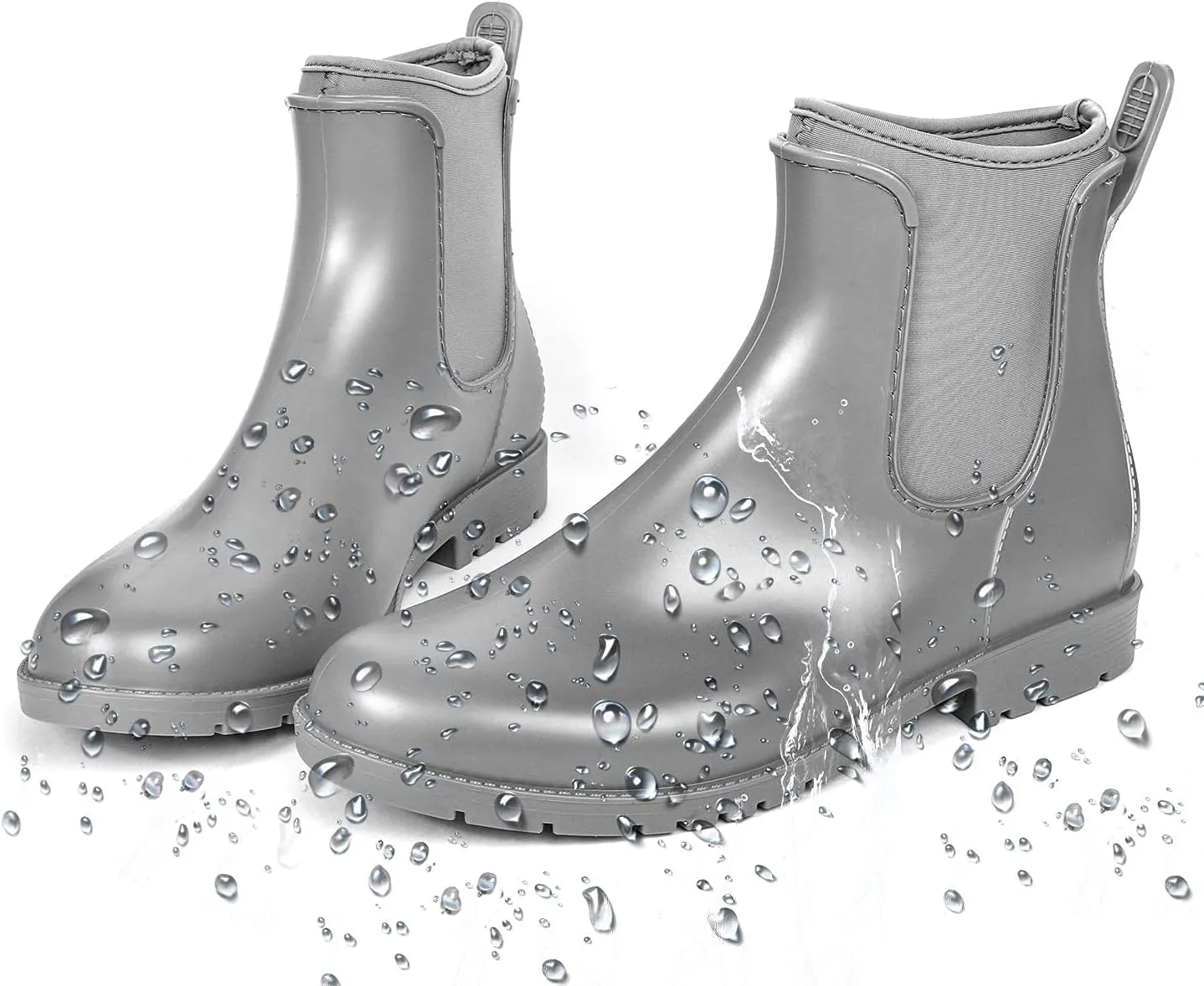 DKSUKO Snow Women's Warm Chelsea Ankle Winter Rain Boots