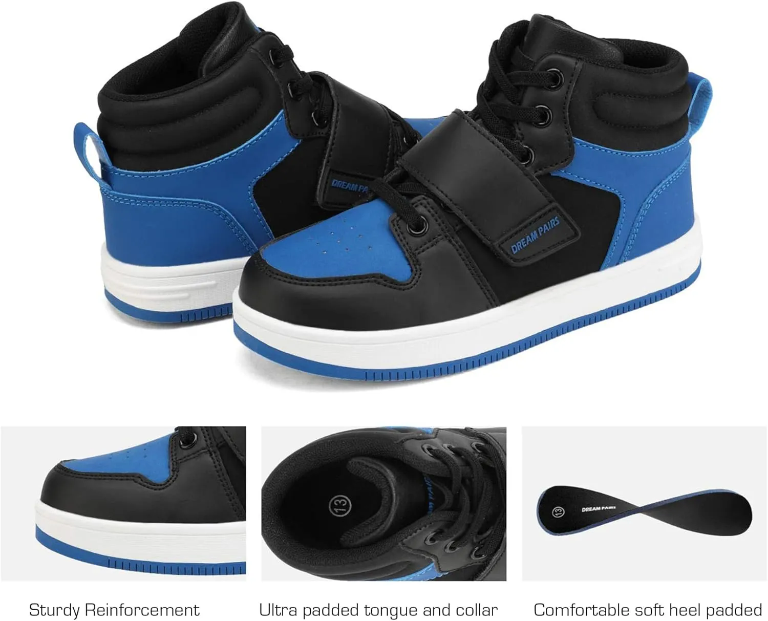 DREAM PAIRS Boys Girls High Top Sneaker LilLegends Skyhigh Basketball Shoes