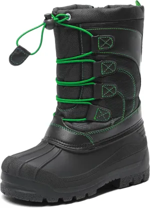 DREAM PAIRS Boys Girls Snow Boots Waterproof Outdoor Warm Cozy Anti-Slip Mid Calf Faux Fur Lining Winter Shoes for Little/Big Kids