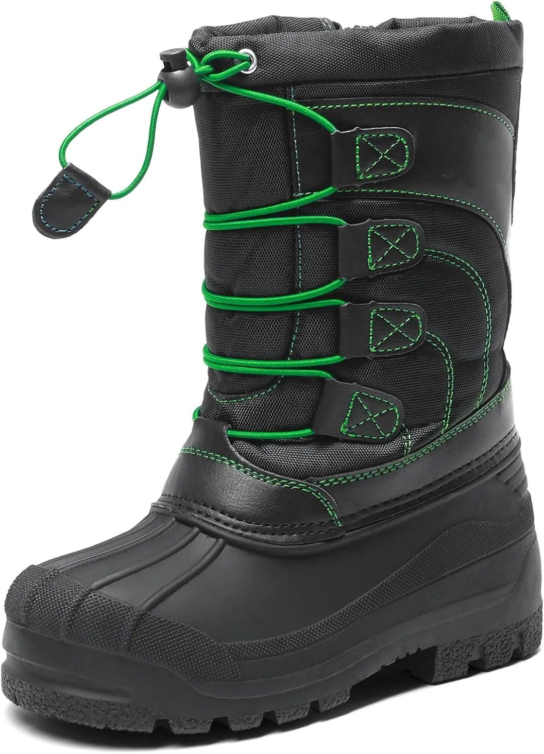 DREAM PAIRS Boys Girls Snow Boots Waterproof Outdoor Warm Cozy Anti-Slip Mid Calf Faux Fur Lining Winter Shoes for Little/Big Kids