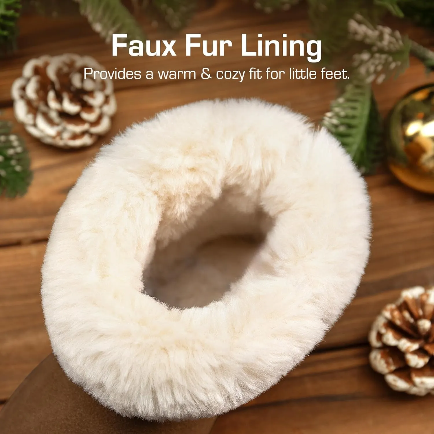 DREAM PAIRS Girls Boys Boots Kids Faux Fur Lined Winter Snow FuzzyClassic Kid's Mid Boot