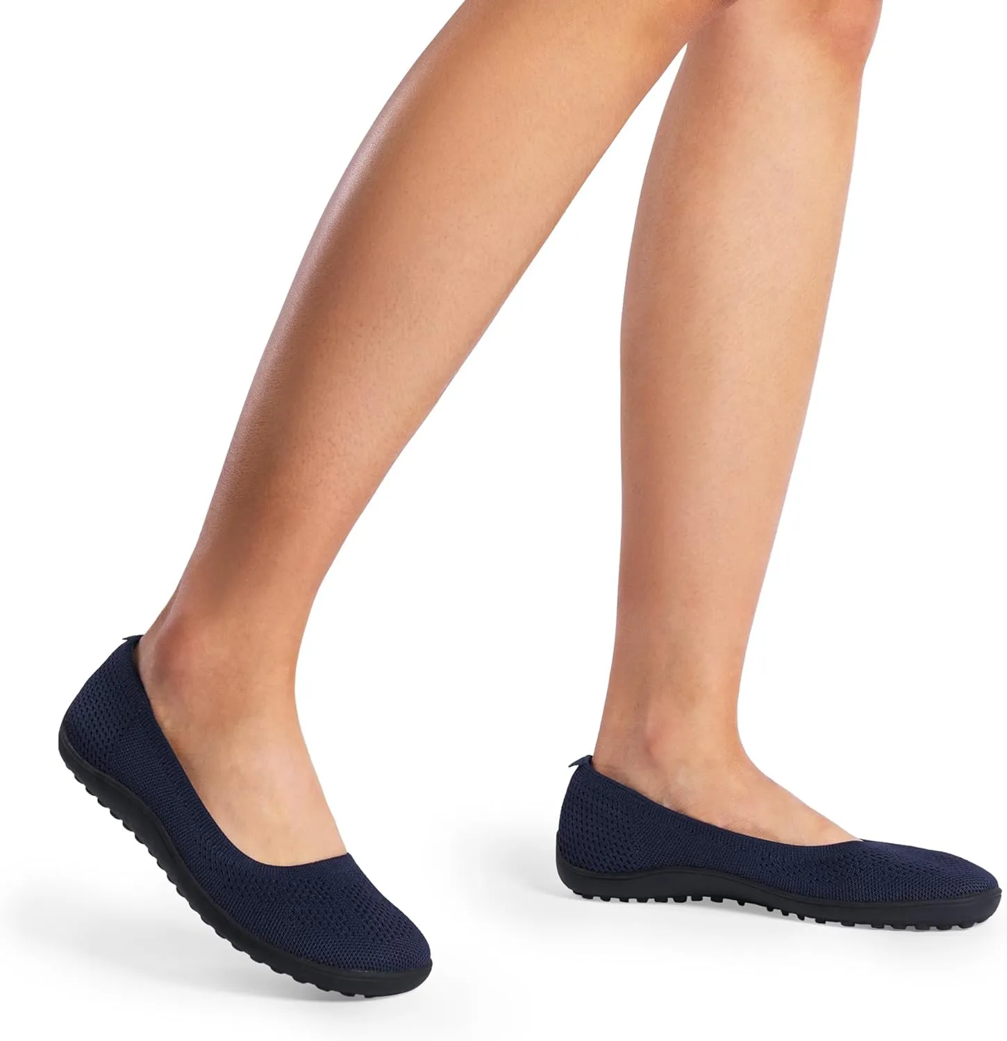 DREAM PAIRS Women's Ballet Flats, Wide Toe Box Knit Flats for Women with Arch Support, Comfortable Slip On Dressy Travel Work Business Office Shoes for Women