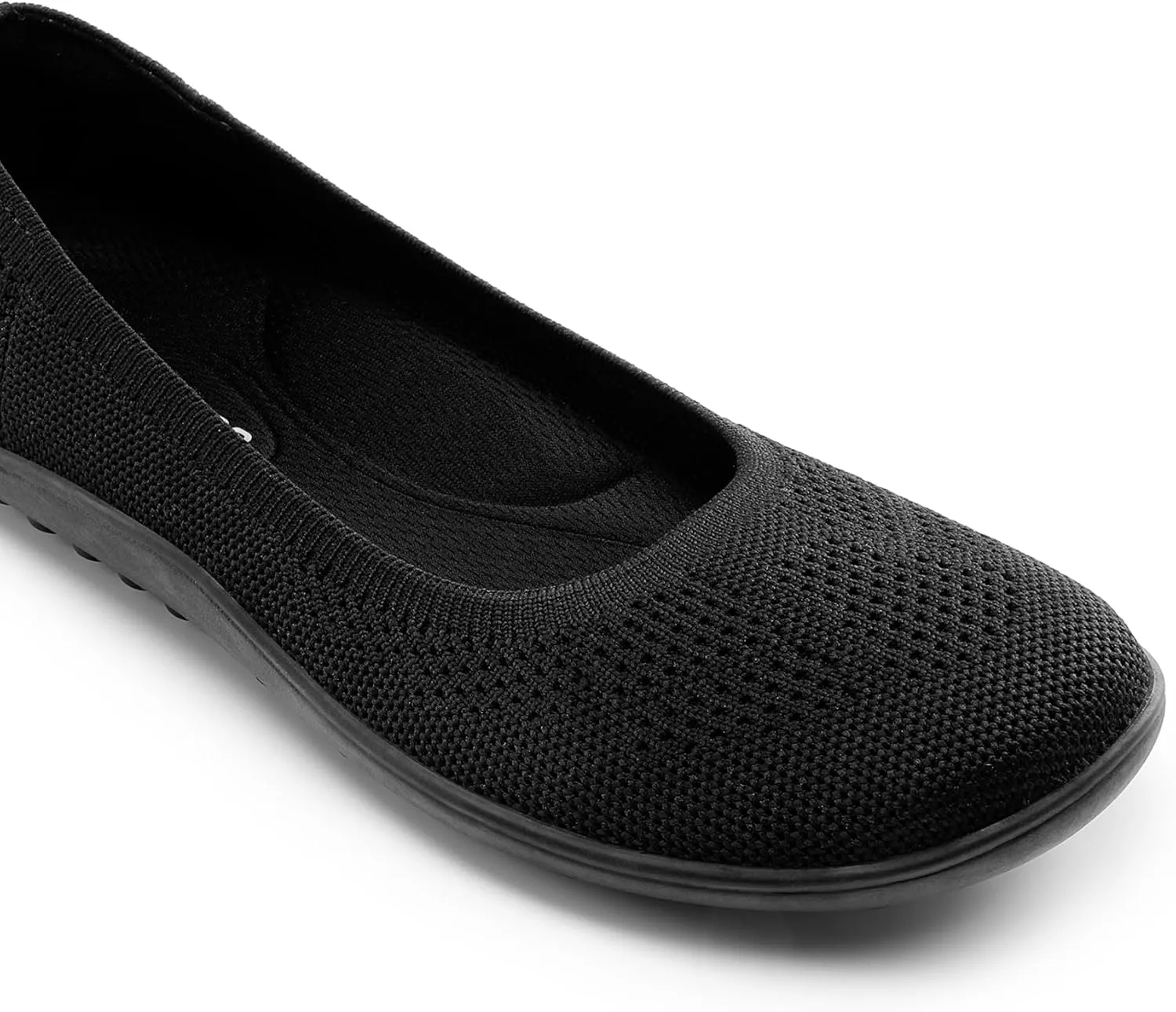 DREAM PAIRS Women's Ballet Flats, Wide Toe Box Knit Flats for Women with Arch Support, Comfortable Slip On Dressy Travel Work Business Office Shoes for Women