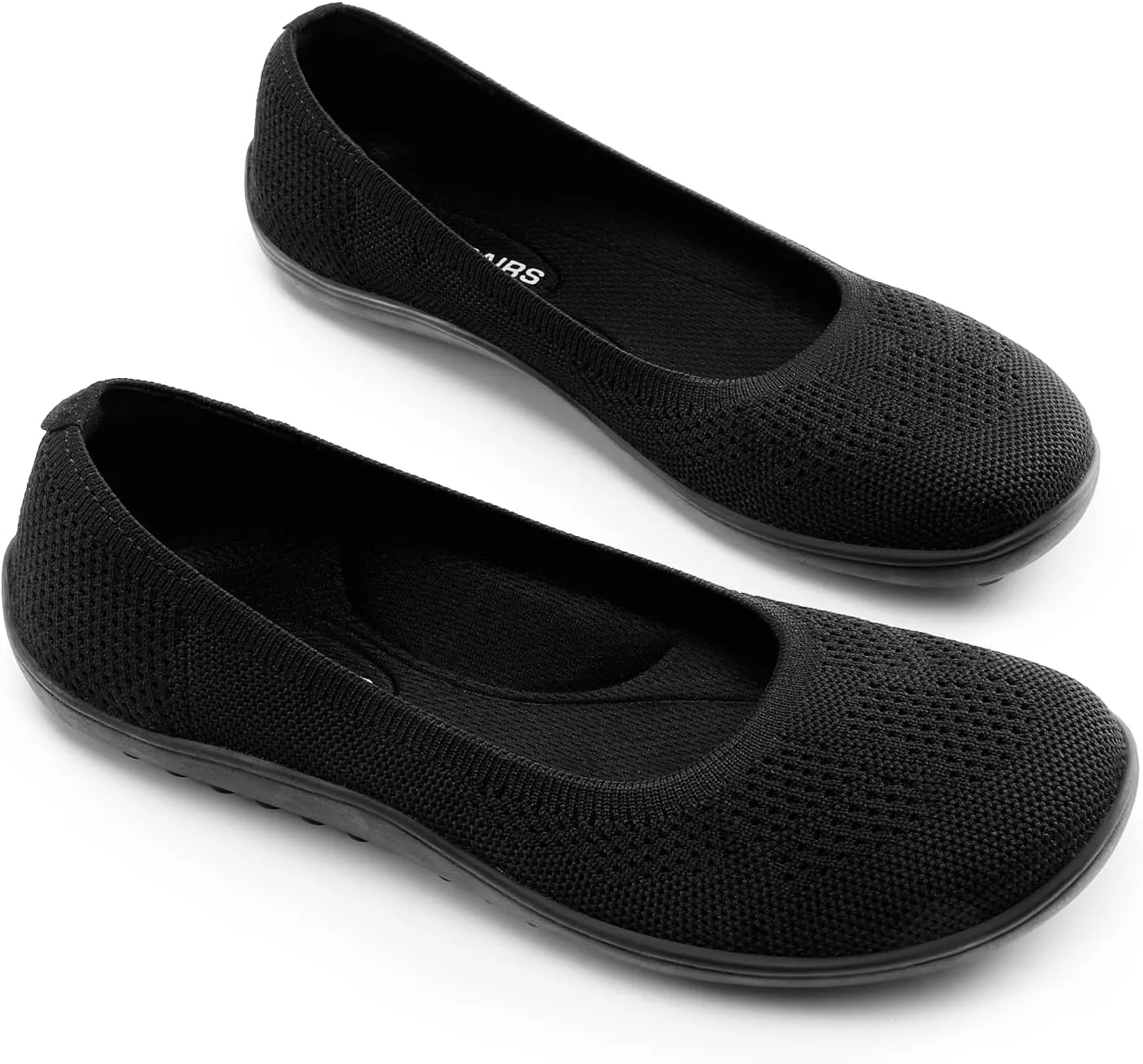 DREAM PAIRS Women's Ballet Flats, Wide Toe Box Knit Flats for Women with Arch Support, Comfortable Slip On Dressy Travel Work Business Office Shoes for Women