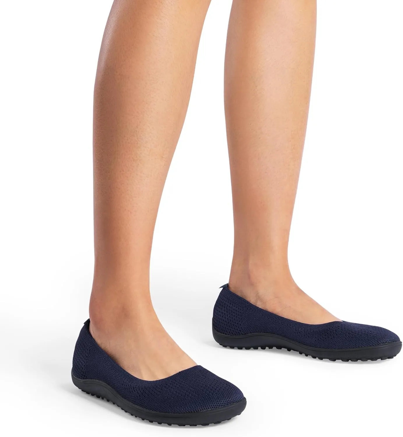 DREAM PAIRS Women's Ballet Flats, Wide Toe Box Knit Flats for Women with Arch Support, Comfortable Slip On Dressy Travel Work Business Office Shoes for Women
