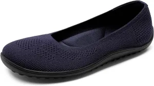 DREAM PAIRS Women's Ballet Flats, Wide Toe Box Knit Flats for Women with Arch Support, Comfortable Slip On Dressy Travel Work Business Office Shoes for Women