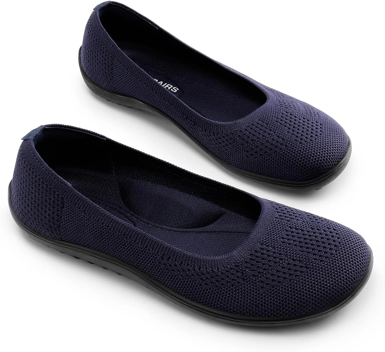 DREAM PAIRS Women's Ballet Flats, Wide Toe Box Knit Flats for Women with Arch Support, Comfortable Slip On Dressy Travel Work Business Office Shoes for Women